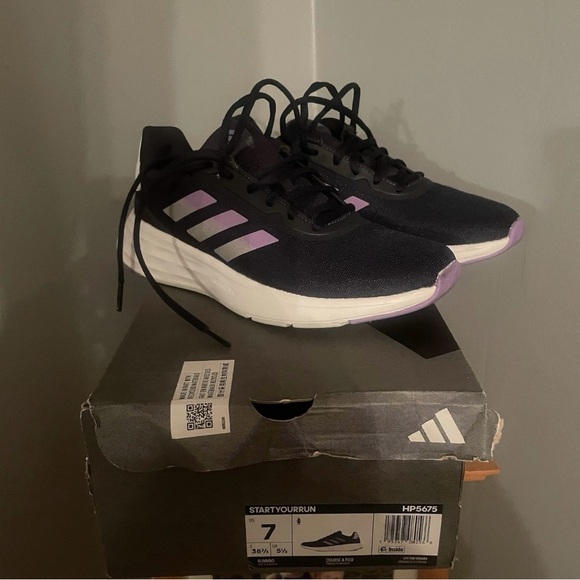 Adidas Light Motion Women’s Navy Blue/ Purple/White Sneakers Size 7 HP5675 - Picture 10 of 13